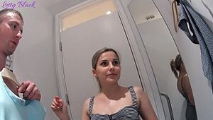 Fitting Room Sex With Clothing Store Consultant Ends Cum Swallow